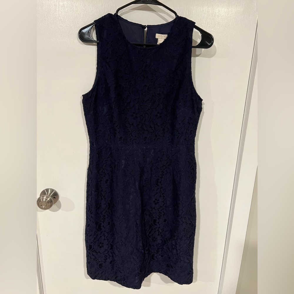 J.Crew navy lace dress